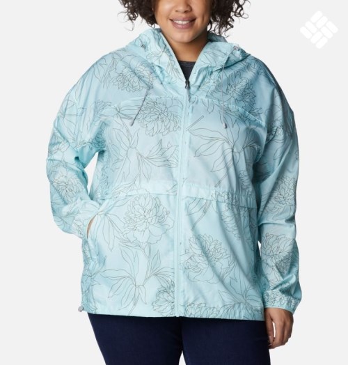 Columbia Alpine Chill Windbreaker Jakke Dame Lyse Blå | Plus Size 73284I